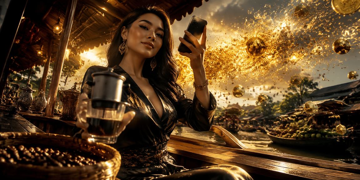 Người dùng tại Cần Thơ ngồi cà phê buổi tối đặt kèo thể thao qua điện thoại di động