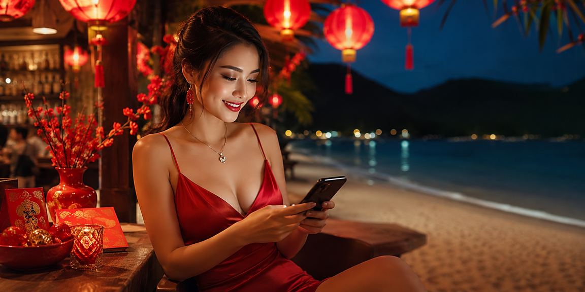 Đèn lồng đỏ và phong bì may mắn tại Côn Đảo trong mùa lễ hội cá cược trực tuyến